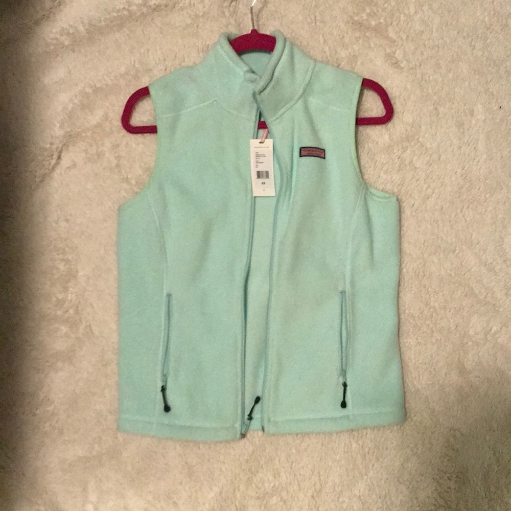 Soft Mint Green Vinyard Vines Fleece Vest